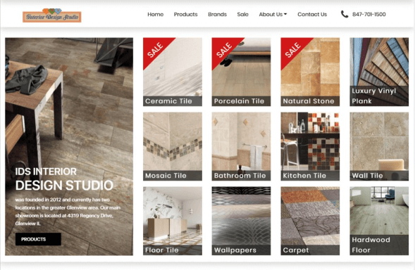 Online tile showrooms